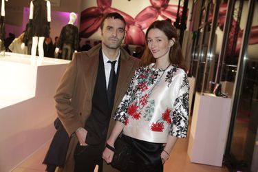 Audrey Marnay et son époux, l&#039;acteur Virgile Bramly, à Paris le 9 décembre 2014