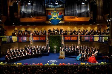 La cérémonie de remise des prix Nobel à Stockholm, le 10 décembre 2014