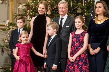 La famille royale de Belgique à Bruxelles, le 17 décembre 2014