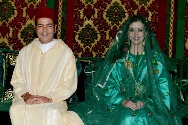 Le prince Moulay Rachid et Lalla Oum Keltoum, lors de la cérémonie du henné.