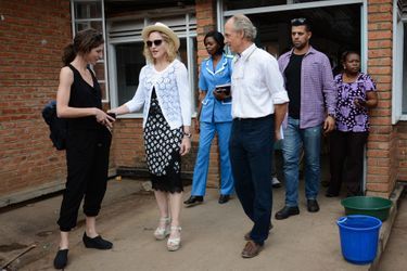 Madonna en mission humanitaire au Malawi, le 27 novembre 2014