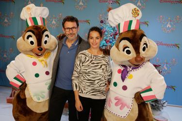 Bérénice Bejo et Michel Hazanavicius au lancement des festivités de Noël à Disneyland Paris, le 16 novembre 2014