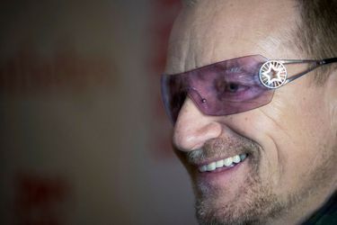 Bono à New York le 23 novembre 2013