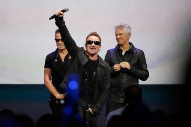 Bono avec U2 en Californie le 9 septembre 2014