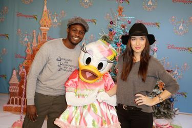 Corneille et Sofia de Medeiros au lancement des festivités de Noël à Disneyland Paris, le 16 novembre 2014