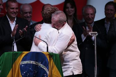 Dilma Rousseff  et l'ex-président Lula