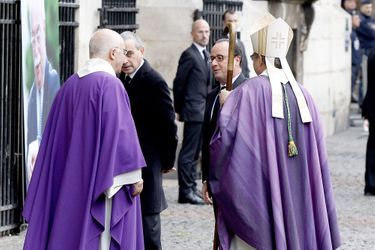 François Hollande à l'hommage à Christophe de Margerie qui a été rendu au sein de l'église Saint-Sulpice à Paris