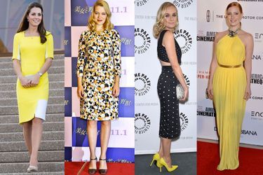 Kate Middleton, Léa Seydoux, Diane Kruger, Jessica Chastain : comment porter le jaune, tendance hiver 2014