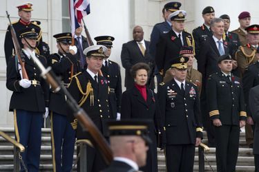 La princesse Anne d’Angleterre au cimetière national d&#039;Arlington à Washington, le 6 novembre 2014
