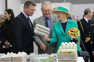 La reine Margrethe II de Danemark visite l’usine Hartmann à Koprivnica, le 23 octobre 2014