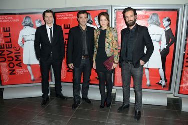 Raphaël Personnaz, François Ozon, Anaïs Demoustier et Romain Duris à Paris le 3 novembre 2014