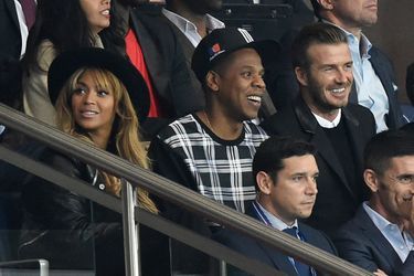 Beyoncé, Jay Z et David Beckham au Parc des Princes pour le match PSG-Barcelone