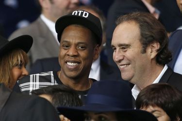 Beyoncé, Jay Z et Xavier Niel au Parc des Princes pour le match PSG-Barcelone