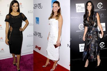 Eva Longoria, Hilary Swank, Demi Moore : les stars adoptent la jupe midi