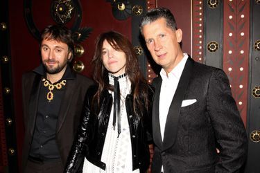 Francesco Vezzoli, Stefano Tonchi et Charlotte Gainsbourg à New York le 4 novembre 2014