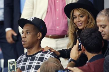 Jay Z et Beyoncé au Parc des Princes pour le match PSG-Barcelone
