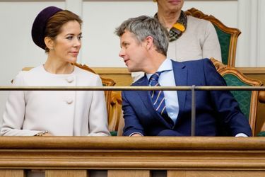 La princesse Mary et le prince Frederik de Danemark au Parlement à Copenhague, le 7 octobre 2014