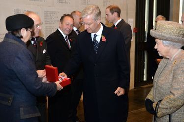 La reine Elizabeth II et le roi Philippe de Belgique à Londres, le 6 novembre 2014