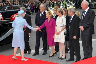 La reine Margrethe de Danemark au Parlement à Copenhague, le 7 octobre 2014