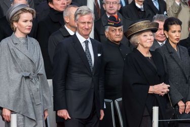 La reine Mathilde, le roi Philippe de Belgique et la princesse Beatrix des Pays-Bas à Nieuwpoort,  le 28 octobre 2014