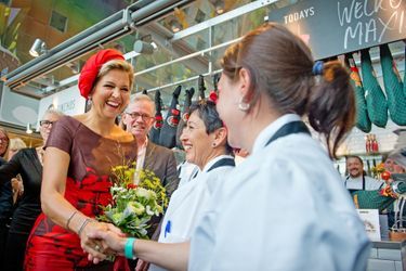 La reine Maxima inaugure le marché couvert à Rotterdam, le 1er octobre 2014