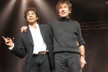 Laurent Voulzy et Alain Souchon en concert pour le 20ème anniversaire de "Homéopathes Sans Frontières" en octobre 2004
