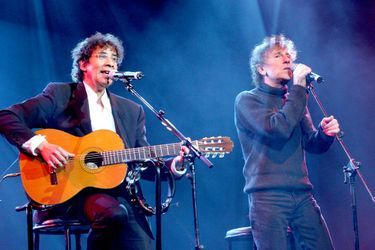 Laurent Voulzy et Alain Souchon en concert pour le 20ème anniversaire de "Homéopathes Sans Frontières" en octobre 2004