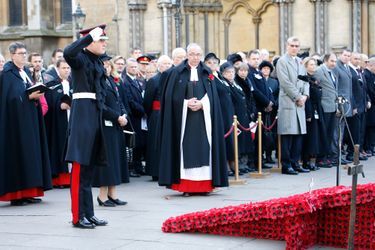 Le prince Harry lors des cérémonies du Souvenir à l’abbaye de Westminster, le 6 novembre 2014