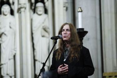 Patti Smith chante pour les protestataires d'Occupy Wall Street, le 16 janvier 2012