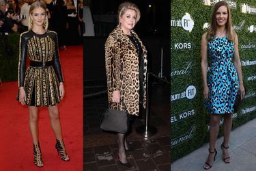 Tops models, actrices, les stars revisitent l'imprimé léopard et le modernisent