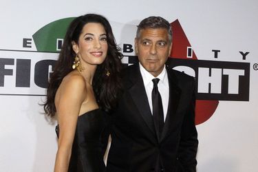 George Clooney et Amal Alamuddin lors du Celebrity Fight Night In Italy Gala, dimanche 7 septembre 2014