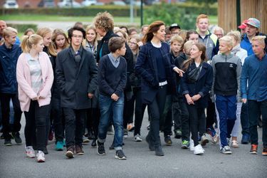 La princesse Mary de Danemark à Naevsted pour les 200 ans de l’école obligatoire, le 6 octobre 2014