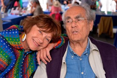 Macha Méril et Michel Legrand au Salon du livre de Nice, le 15 juin 2014.