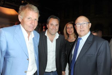 Patrick Poivre d&#039;Arvor, Benjamin Patou et Michel Sapin à la Première de «Don Giovanni» aux Invalides à Paris, le 9 septembre 2014.