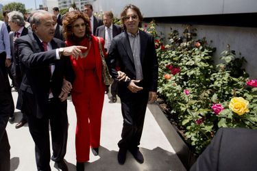 Sophia Loren inaugure l’exposition de ses 80 ans à Mexico, le 18 septembre 2014.