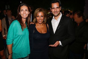 Adeline Blondieau, Jennifer Boccara et Yoann Fréget au 10e anniversaire de l’Hôtel de Sers à Paris, le 10 septembre 2014.au 10e anniversaire de...