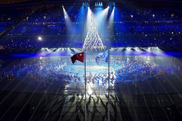 Cérémonie d’ouverture des Jeux Olympiques de la jeunesse 2014 à Nanjing, dans l’est de la Chine, le 16 août 2014.