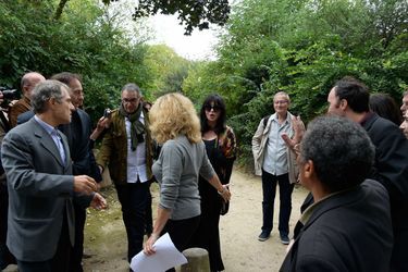 Isabelle Adjani arrive au Studio Gabriel à Paris, le 24 septembre 2014.