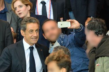 Nicolas Sarkozy et Nathalie Kosciusko-Morizet au Parc des Princes à Paris, le 21 septembre 2014.