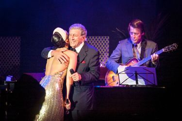 Tony Bennett et Lady Gaga à Bruxelles, le 22 septembre 2014.