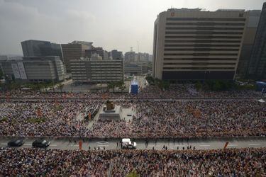 Le pape François, superstar en Corée du Sud
