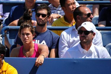 Amélie Mauresmo à l&#039;US Open à New-York le 25 août 2014.