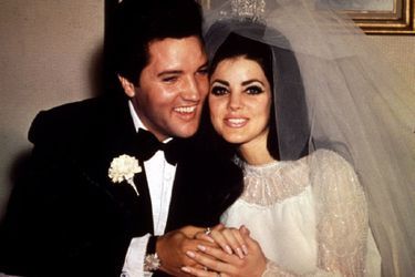 Priscilla Presley lors de son mariage avec le King en 1967