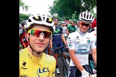 Tony Gallopin. Selfie. Tour de France.