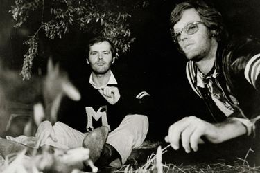 En 1969, alors qu&#039;il est âgé de 32 ans, Jack Nicholson entre dans la cour des grands avec «Easy Rider» de Dennis Hopper. Cette photo a été prise sur le tournage du long-métrage avec Peter Fonda, son camarade à l&#039;écran. 