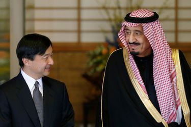 ... a reçu le prince héritier d'Arabie-Saoudite, Salman bin Abdul Aziz al-Saud, au palais Togu à Tokyo, lundi. 