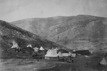 En 1855, le camp de l'infanterie britannique à Balaklava