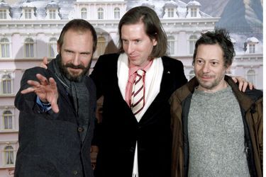 Ralph Fiennes, Wes Anderson et Mathieu Amalric 
