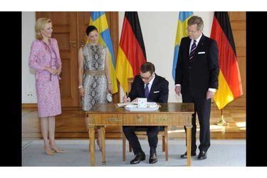 avec le président allemand Christian Wulff et son épouse Bettina.