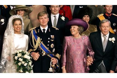 Au mariage de Willem-Alexander et Maxima en février 2002